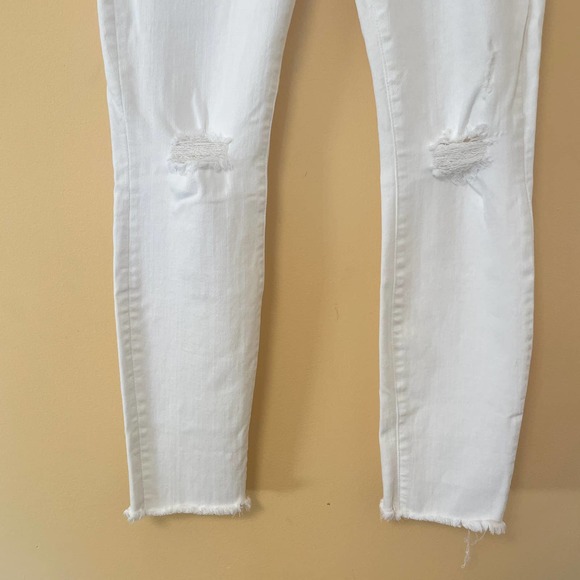 Mother The Looker Ankle Fray 27 Little Miss Innocent? White Skinny Jeans - Picture 5 of 8